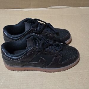 Nike Dunk Low Velvet Black and Brown Sneakers NWOT